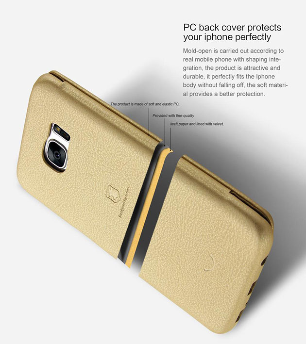 เคสฝาพับ S7 Edge คลุมรอบเครื่องกันรอยได้ดี